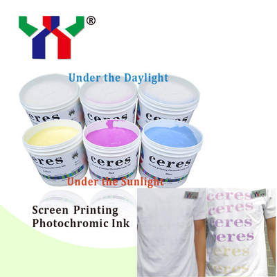 China High Quality Screen Printing Photochomric Ink / Solar Discoloration Ink For T-shirt Printing supplier