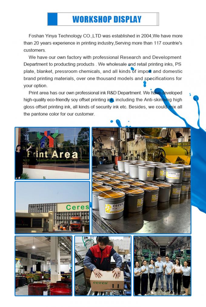 High Gloss Fast Drying Offset Printing Ink CMYK Ceres Solvent Based