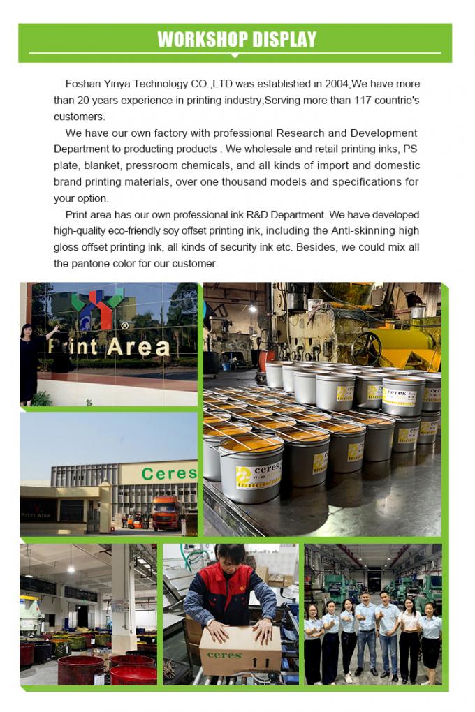 MSDS Ceres YY310 Plastic Uv Offset Printing Ink