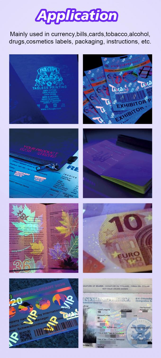 Screen Printing Uv Invisible Ink Colorless To White Normal Dry