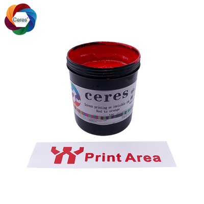 Security Screen Printing Ink Invisible Red To Orange Bright Color