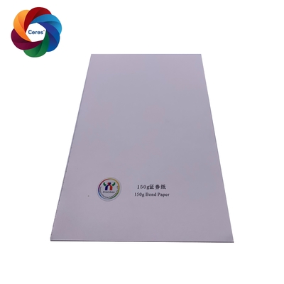 A4 150 Grams Anti Counterfeiting Paper With Fiber And Security Thread Watermark