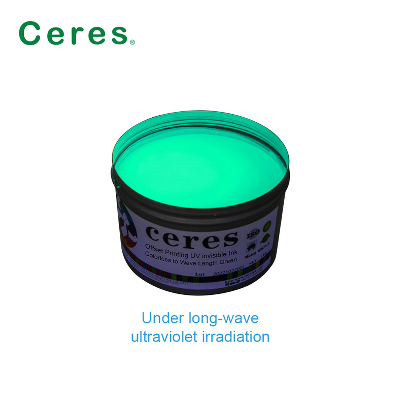 800nm Ceres Uv Invisible Ink Colorless To Green Normal Dry