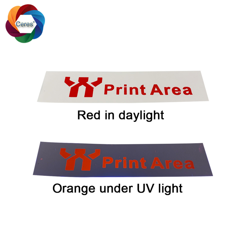 Security Screen Printing Ink Invisible Red To Orange Bright Color