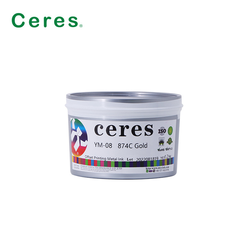 Gold Offset Printing Ink Long Lasting Environmentally Friendly Metal Ink For 3 Pieces Can