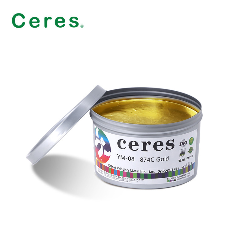 Gold Offset Printing Ink Long Lasting Environmentally Friendly Metal Ink For 3 Pieces Can