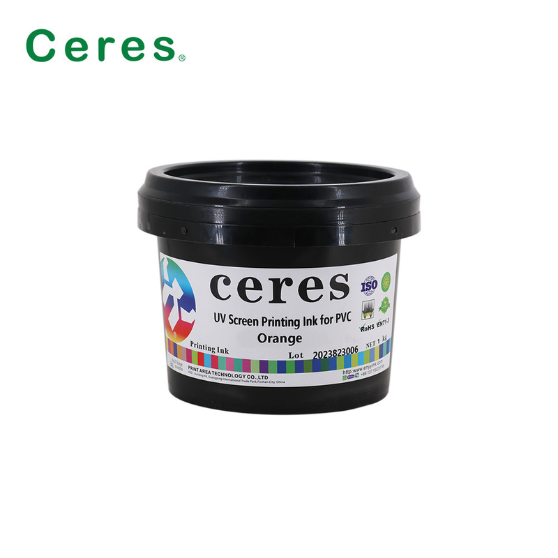 Water Resistance UV Screen Printing Ink For PE Bottle Fineness 2-3um CMYK Panton Color