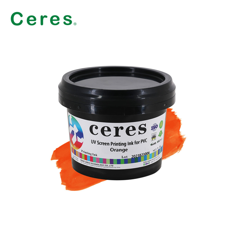 Water Resistance UV Screen Printing Ink For PE Bottle Fineness 2-3um CMYK Panton Color