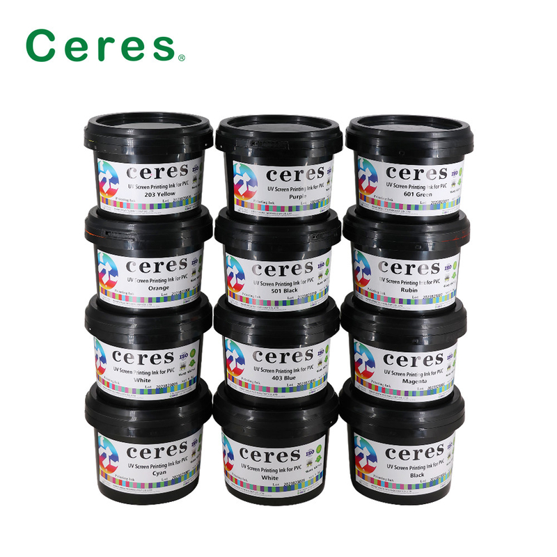 Water Resistance UV Screen Printing Ink For PE Bottle Fineness 2-3um CMYK Panton Color