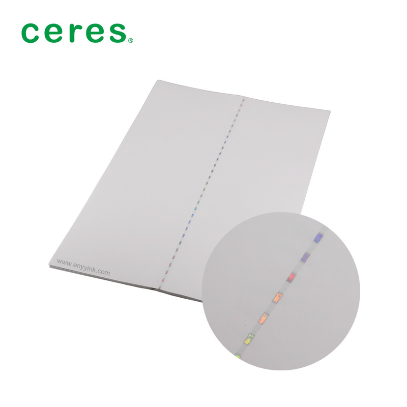 120 Gram A4 Security Paper With Open Window Colorful Thread