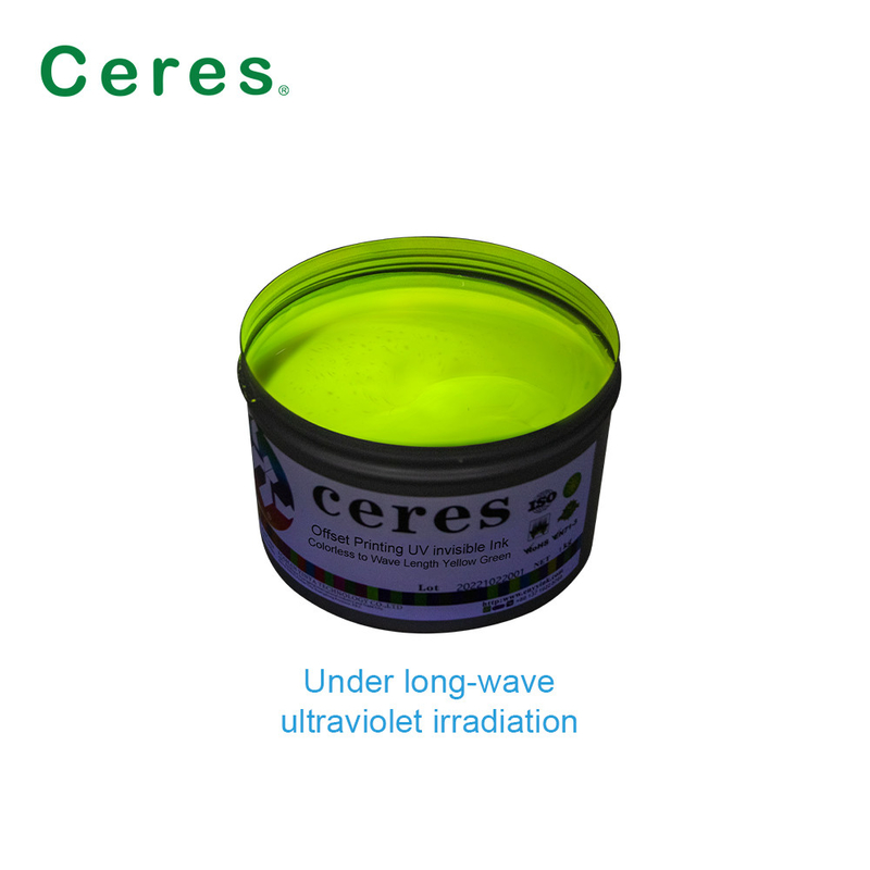 Offset / Screen / Flexo Printing Security Uv Invisible Ink For Documents Yellow Green Color