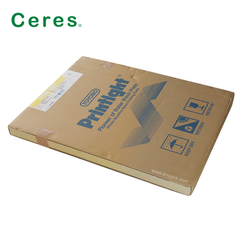 KM73GR Flexo Printing Plate Water Wash Toyobo Printight Resin Plate A2 Size