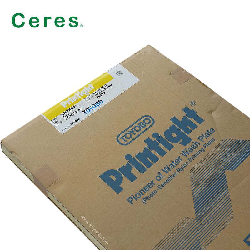 KM73GR Flexo Printing Plate Water Wash Toyobo Printight Resin Plate A2 Size