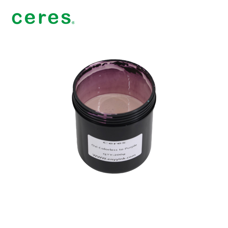 Screen Printing Magnetic Optical Varible Ink Colorless To Purple