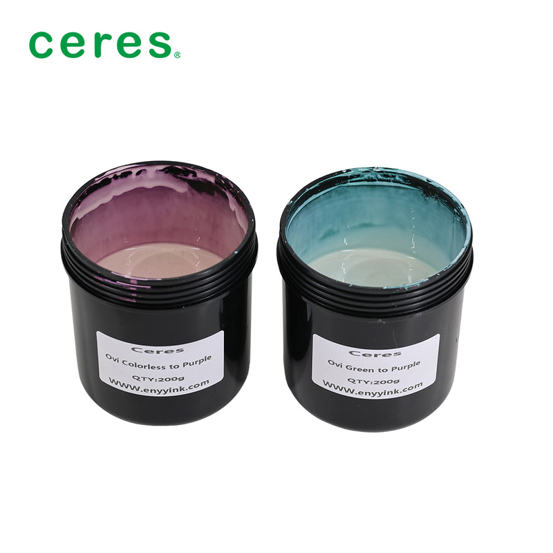 Screen Printing Magnetic Optical Varible Ink Colorless To Purple