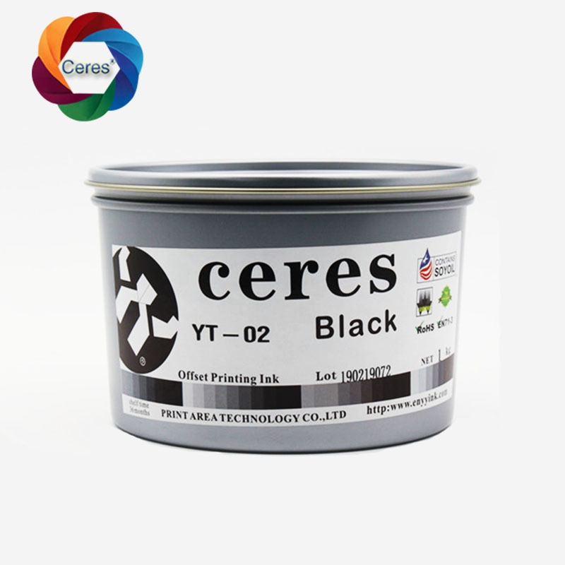 CERES High Concentration Non-toxic UV Offset Printing Ink for Paper CMYK Color 1kg/can
