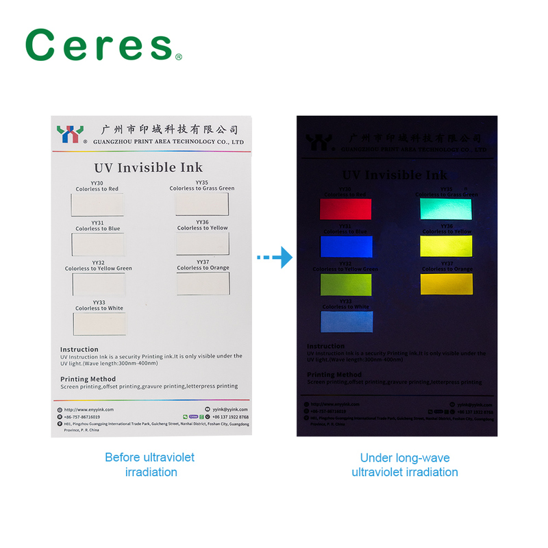 Colorless to White UV Flexo Printing UV Invisible Ink for Special Effects Printing