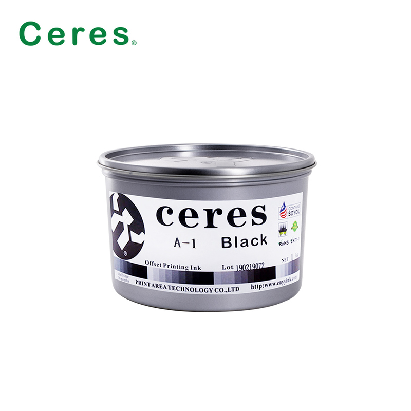 Ceres A-1 Non-toxic High Gloss 2 Year Shelf Life Soy Bean Offset Printing Ink for CMYK Color