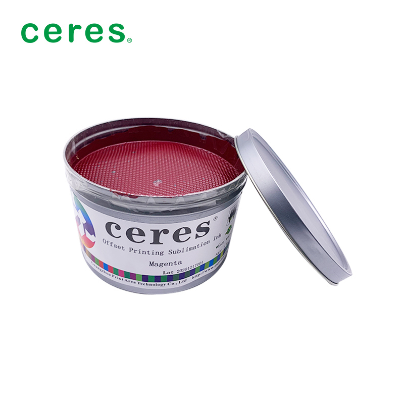 Magenta Sublimation Ink for Offset Printing with 180-220 Degree Transfer Temperature and 70-110 Gram Paper Weight for Small Color Difference