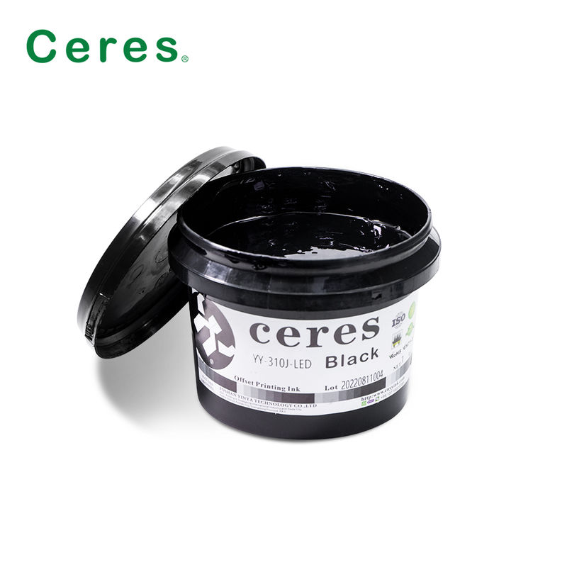 Ceres YY-310 UV LED Offset Ink with 100~150um Thickness and CMYK Pantone Colors for High-Quality Printing