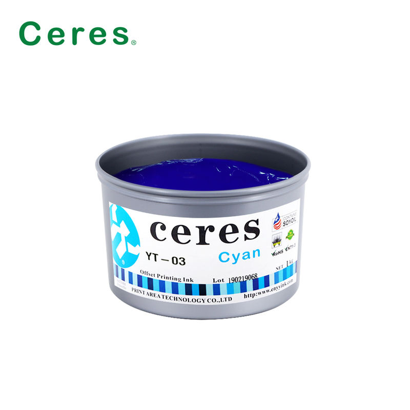 Ceres YT-03 Fast Drying Eco-Friendly High Gloss Soy Offset Ink for CMYK Printing