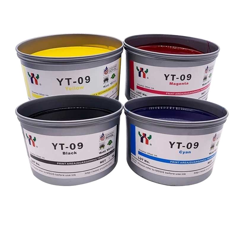 High Gloss Fast Drying Offset Printing Ink with Water and Rub Resistance for Food Grade Soy CMYK Applications