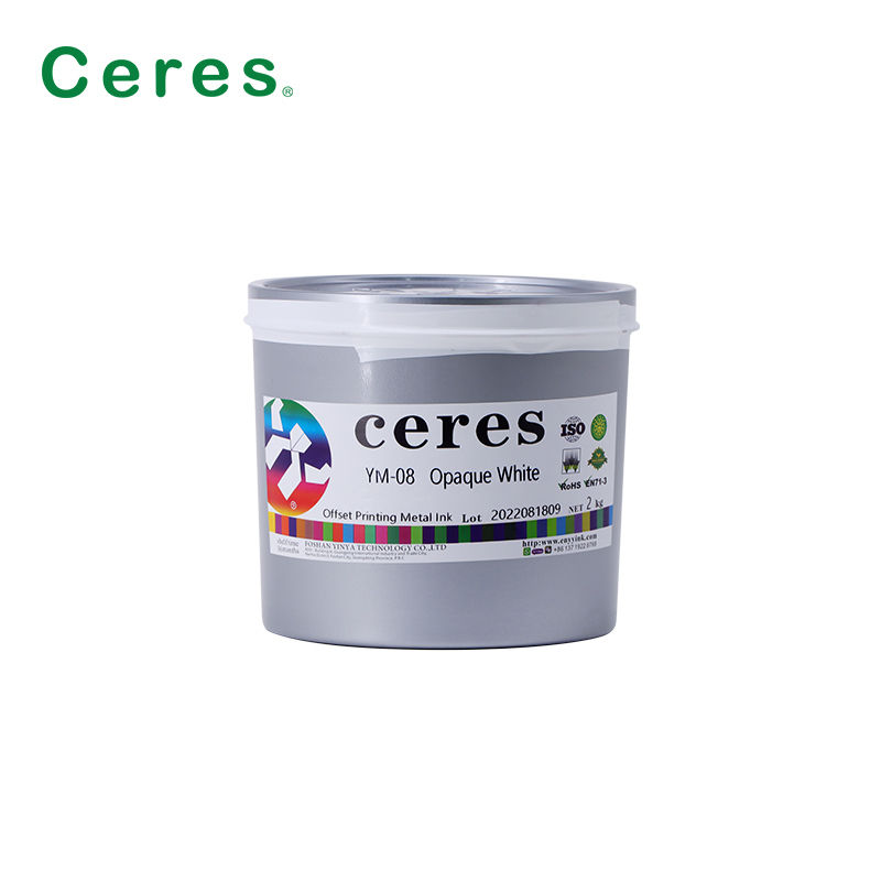 YM-08 Opaque White UV Ink Offset Printing Ink for Metal with Resistance to Cooking