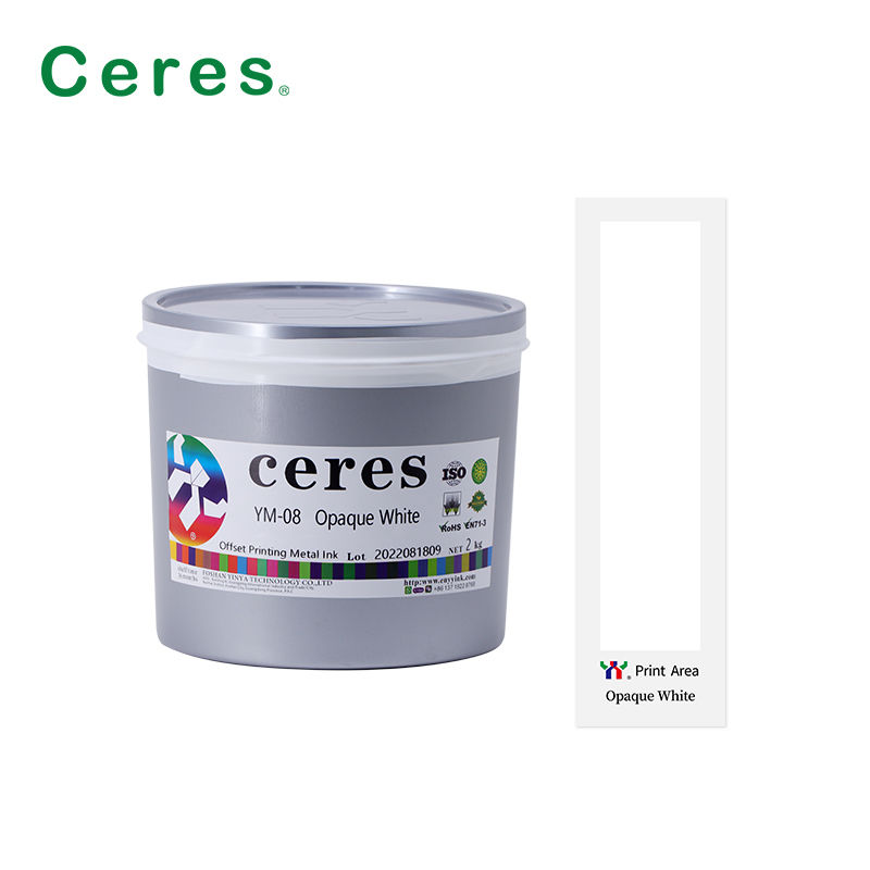 YM-08 Opaque White UV Ink Offset Printing Ink for Metal with Resistance to Cooking