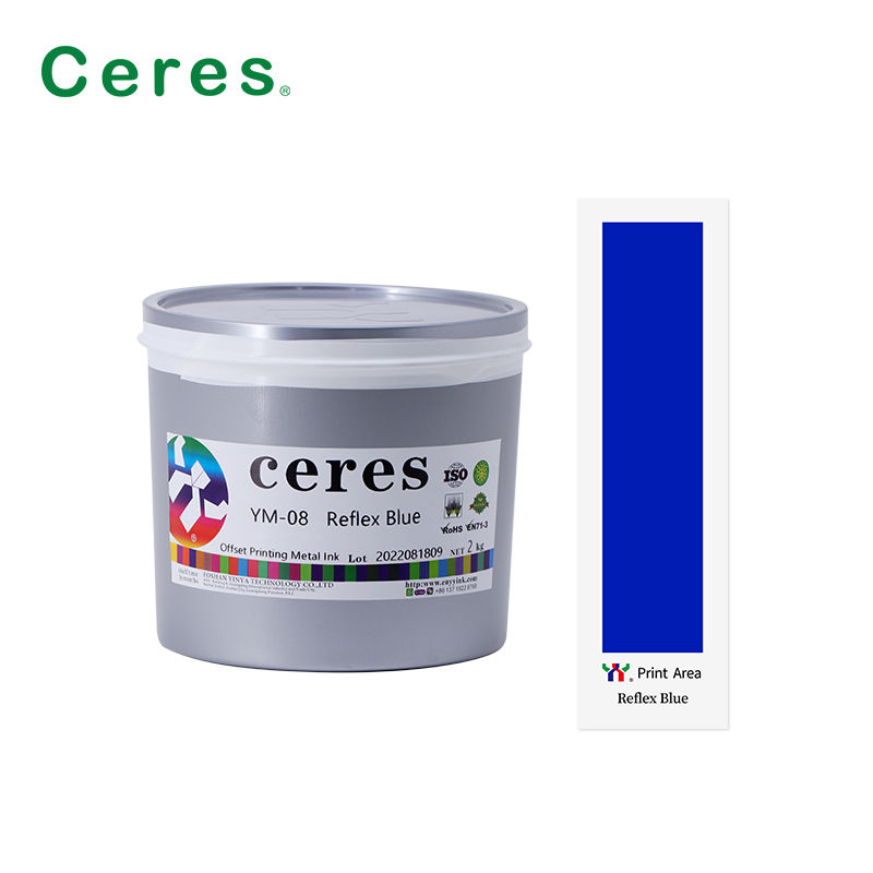 High Quality Reflex Blue UV Offset Printing Ink for Metal and Tin Cans with Oven Dry Curing