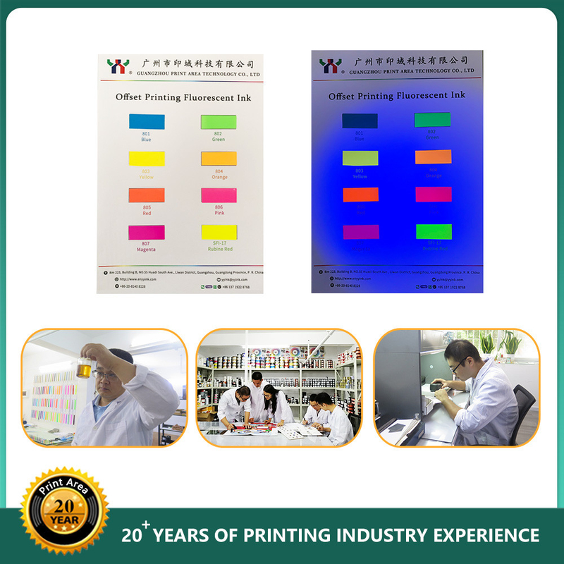 Offset Uv Fluorescent Ink 1kg Can Normal Dry Eco Solvent Ink Cardboard Paper
