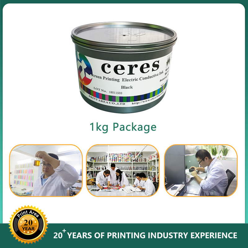 Ceres Screen Printing Conductive Ink Carbon Black Security YT 581 Silver