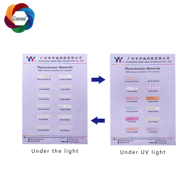 Photochromic Security Printing Ink Solar Discoloration Colorless T Shirt Printing Ink