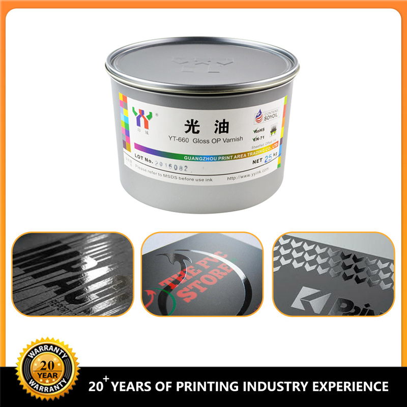 Alcohol Free Offset Printing Chemicals Glossy Op Varnish Low Odor Clear Matt Varnish