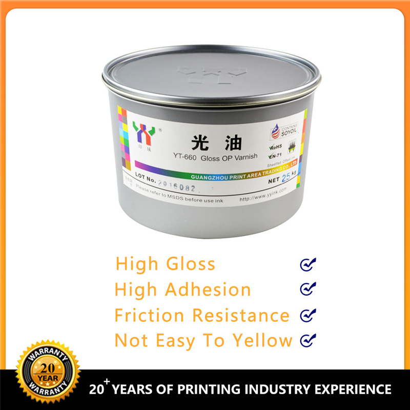 Alcohol Free Offset Printing Chemicals Glossy Op Varnish Low Odor Clear Matt Varnish