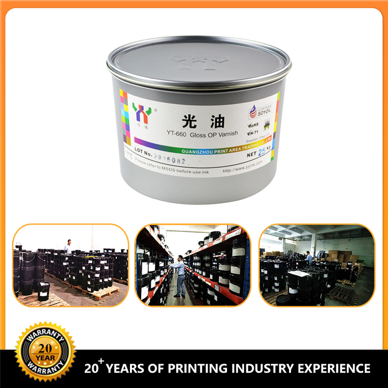 Alcohol Free Offset Printing Chemicals Glossy Op Varnish Low Odor Clear Matt Varnish