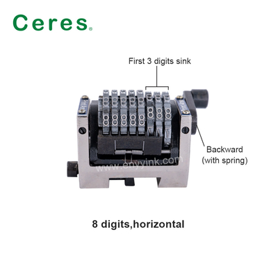 Horizontal Numbering Machine Gto52 8 Digits Backward Offset