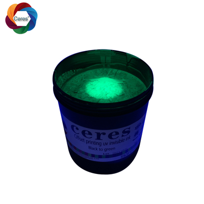 Offset And Screen Printing Security Ink Uv Invisible Ink Black To Green