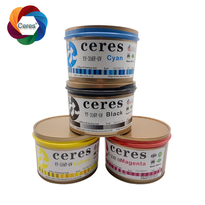 MSDS Ceres Pantone UV Offset Ink CMYK Paper Plastic Cups Printing Ink